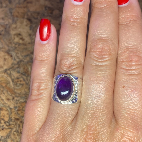 [BRAND NEW] Handmade .925 Sterling Silver Women’s Amethyst Ring Size 8 - Picture 11 of 11